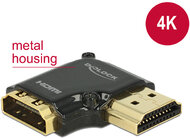 Delock - 65661 - adapter Gyors-sebességű HDMI Ethernettel - HDMI-A anya > HDMI-A apa 4K 90 fokos jobbra fekete