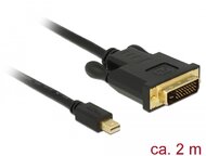 Delock - 83989 - Kábel mini Displayport 1.1 dugó > DVI 24+1 dugó 2 m