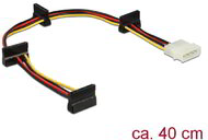 DeLock - 60142 - Power Molex 4 pin plug > 4x SATA 15 pin receptacle 40cm cable