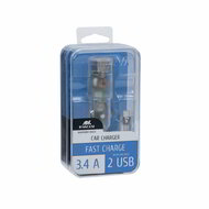 RivaCase - RivaPower VA4223 TD1 car charger (2xUSB/3,4A), with Micro USB cable Transparent