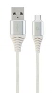Gembird - Premium cotton braided USB A - TYPE C összekötő kábel 2m - CC-USB2B-AMCM-2M-BW2
