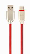 Gembird - Premium rubber USB A - TYPE C összekötő kábel 1m - CC-USB2R-AMCM-1M-R