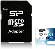 Silicon Power - Superior Pro Micro SDXC 64GB + adapter - SP064GBSTXDU3V20AB