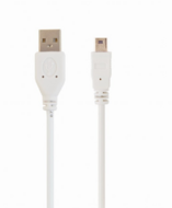 Gembird USB A -> USB mini B 5pin M/M adatkábel 1.8m fehér