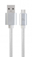 USB 2.0 C-A kábel 1,8m Gembird fonott CCB-MUSB2B-AMCM-6-S