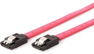 Gembird SATA 3 F/F adatkábel 0.3m piros metal clips