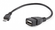Gembird USB A -> USB micro B F/M adatkábel 0.15m OTG fekete