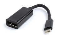Gembird USB-C -> Displayport M/F adapter 0.15m fekete