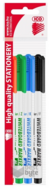 ICO Top M 4db-os vegyes színű táblamarker készlet