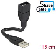 DELOCK - USB 2.0 A male > USB 2.0 A female ShapeCable 0.15 m - 83497