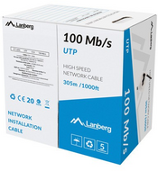 LANBERG - U/UTP hálózati kábel 305m - LCU5-10CC-0305-B