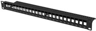 LANBERG - Lanberg keystone Patch Panel 19, 24 port 1U, fekete - PPKS-1024-B