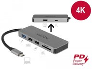 Delock 87743 USB Type-C 4K - HDMI / Hub / SD / PD 2.0 mobil eszközökhöz dokkoló állomás