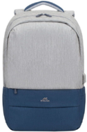 RivaCase - 7567 Anti-theft Laptop backpack 17.3" / 6 Grey/Dark blue