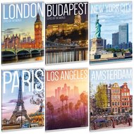 Ars Una Cities of the World A4 extra kapcsos kockás füzet