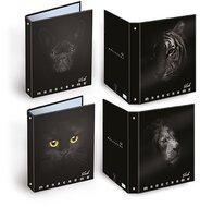 Pigna Monocromo Black A4 4 gyűrűs 30mm gerincszélességű gyűrűs könyv