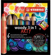 Stabilo ARTY Woody 3in1 6db-os vegyes színű krétaceruza
