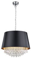 TRIO 309300302 Loreley 50 cm átmérő, fekete függő mennyezeti lámpa