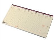 Realsystem 2022-es 7932-19 sárga papíros fekvő bordó asztali naptár