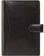 Kalendart Saturnus L418 újrahasznosított bőr fekete gyűrűs kalendárium