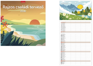 Kalendart 2026-es T098 rajzos családi tervező falinaptár