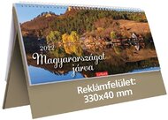 Kalendart 2022-es T056-007 Magyarországot járva álló bézs asztali naptár
