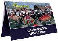 Kalendart 2022-es T054 Hungary álló kék asztali naptár
