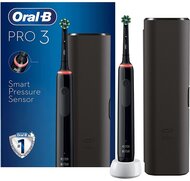 Oral-B PRO 3 3500 Cross Action fejjel és útitokkal fekete elektromos fogkefe