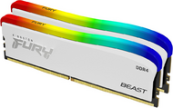 DDR4 KINGSTON FURY Beast White RGB SE 3600MHz 16GB - KF436C17BWAK2/16 (KIT 2DB)