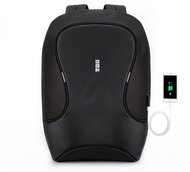 TOO 15,6" BPAT001B156-USB lopásbiztos/vízálló/USB portos fekete hátizsák