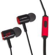 Esperanza - EH207KR sztereó mikrofonos fülhallgató, fekete-piros