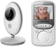 Esperanza - EHM003 Juan Baby Monitor 2,4" LCD kijelzovel, fehér-szürke
