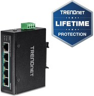 TRENDnet - 5-PORT IND.FAST ETH POE+ SWITCH DIN-RAIL - TI-PE50