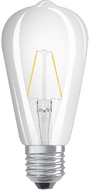 Osram Star átlátszó üveg búra/2,5W/250lm/2700K/E27 LED Edison körte izzó