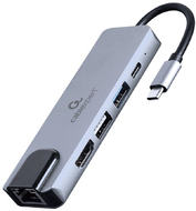 Gembird A-CM-COMBO5-04 USB Type-C 5-in-1 Multi-Port Adapter Space Grey