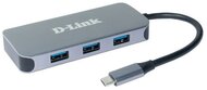 D-LINK USB-C HUB 3xUSB + 1xUSB-C +1xHDMI + 1xLAN, - DUB-2335