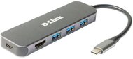 D-LINK USB-C HUB 3xUSB + 1xUSB-C +1xHDMI, - DUB-2333