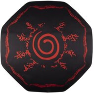 KONIX - NARUTO "Symbol" Gaming Szőnyeg kör alakú 1000x1000mm, Fekete-Piros - KX-NAR-FMAT-SYMB