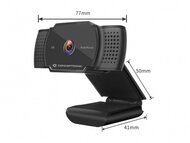Conceptronic Webkamera - AMDIS02B (2592x1944 képpont, Auto-fókusz, 30 FPS, USB 2.0, univerzális csipesz, mikrofon)