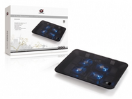Conceptronic Notebook Hűtőpad 15.6"-ig - CNBCOOLPADL4F (USB, 4x12,5cm, fekete)