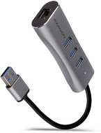 AXAGON - HMA-GL3AP USB3.2 multiport Hub 3-port + LAN metal silver