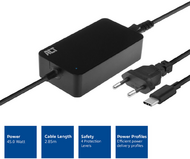 ACT AC2000 USB-C laptop charger with Power Delivery profiles 45W Black