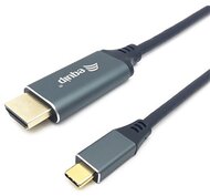 Equip Kábel - 133417 (USB-C to HDMI, apa/apa, 4K/60Hz, aluminium burkolat, 3m)