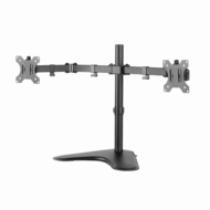 SBOX LCD-F024 Asztali dupla monitor tartó konzol, dönthető, forgatható, 13"-27", 100x100, max 8 kg