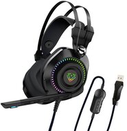 Vertux Fejhallgató - BOGOTA (50mm driver, hangerőszabályzó, flexibilis mikrofon, USB 3.0, RGB LED, fekete)