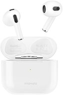 Promate Fülhallgató - FREEPODS 2 (TWS, ENC, BTv5.0, éríntős, tok 350mAh, fehér)