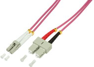 Logilink Fiber duplex patch kábel, OM4, 50/125 , LC-SC, lila, 5 m - FP4LS05