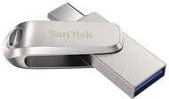 SanDisk Pendrive - 256GB Dual Drive Luxe (150MB/s, Type-C, USB 3.1 Gen 1, ezüst)