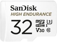 SanDisk MicroSD kártya - 32GB microSDHC High Endurance (100 MB/s, Class 10 U3, V30) + adapter