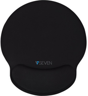V7 MEMORY FOAM SUPPORT MOUSE PAD BLACK 9 X 8 IN (230 X 200MM)